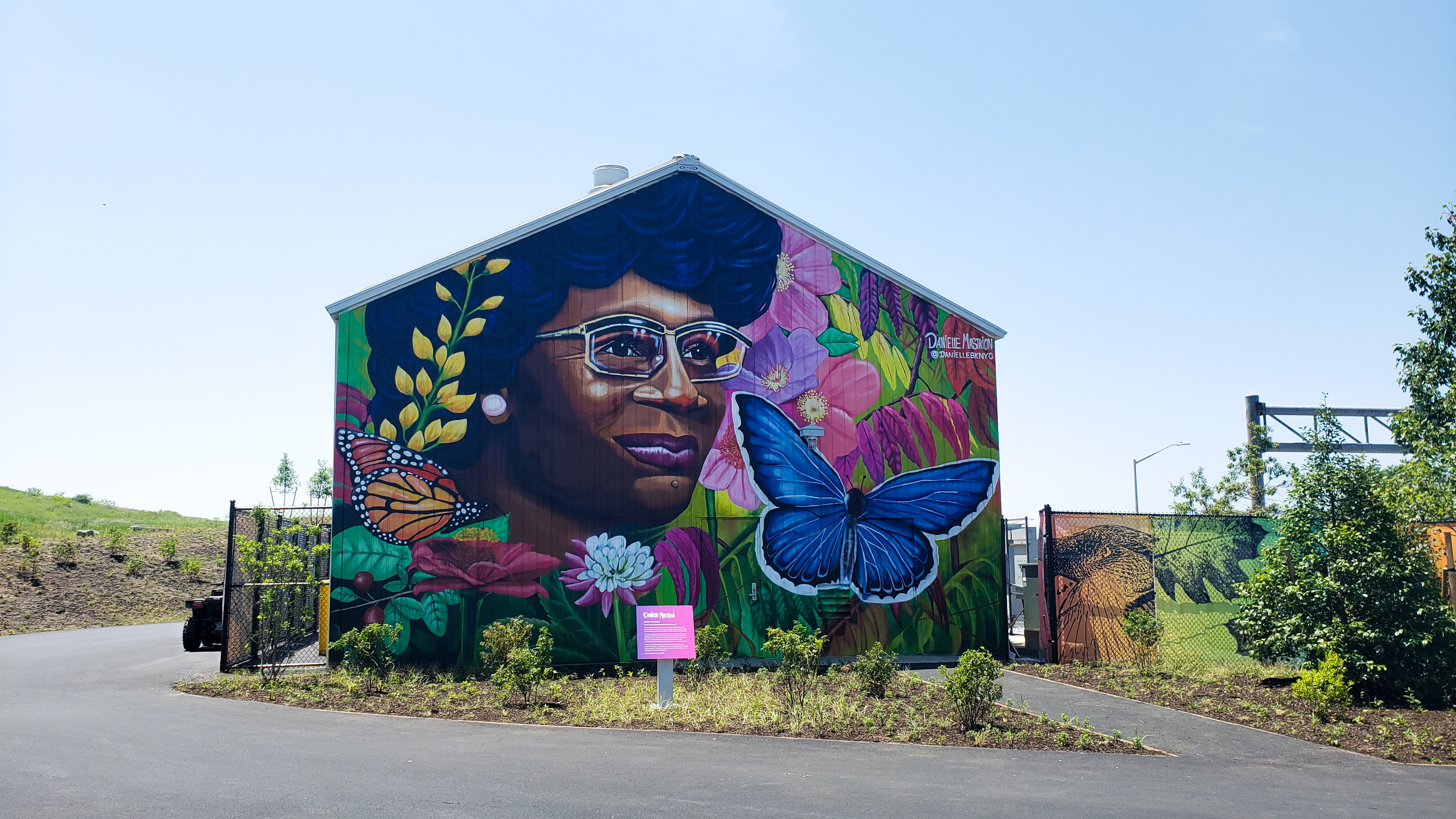 A mural featuring Shirley Chisholm in Shirley Chisholm State Park, Brooklyn. Photo: Akilah Lewis (mural artwork by Danielle Mastrion)