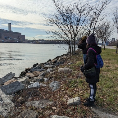 Volunteers participate in the 123rd Christmas Bird Count (December 18, 2022) at Randall's Island. Photo: NYC Audubon